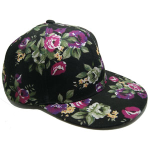 Ladies fashion hats custom floral snapback caps girl snapback cap private label baseball cap hat with flower