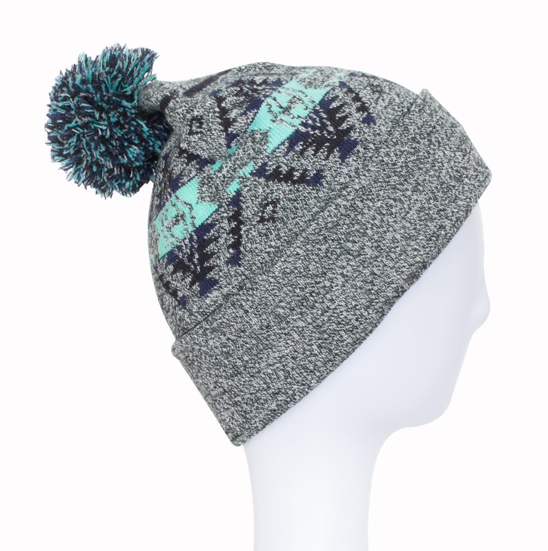 Wholesale Customized Jacquard Knitted Hat/Cap Beanie Hat Unisex hats with Pom pom