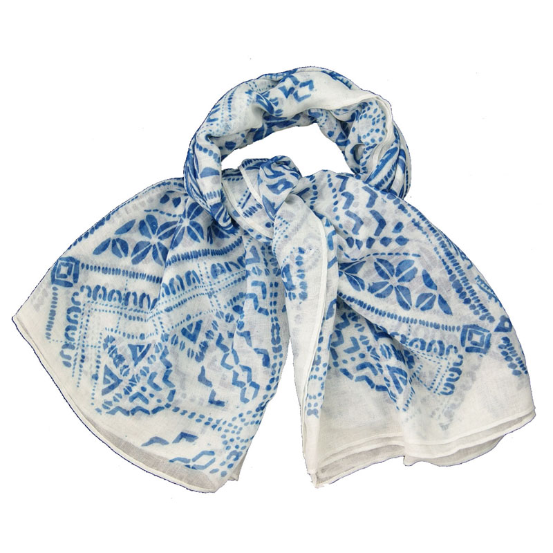 Women Fashion Scarf Cotton Scarf with Jacquard Woven Scarf 