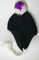 Acrylic Knitted New Beautiful Ladies Hat with Earflap Cap with Metal yarn and POM