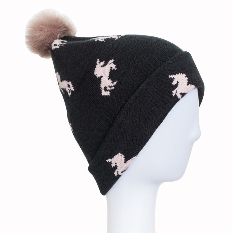 New Arrival Unisex Fashion Acrylic Knitted Winter Jacquard Hat Beanie