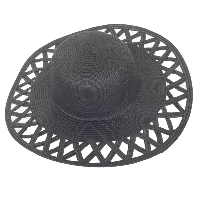 New Design Women′s Paper Straw Beach Hat with Bonnet
