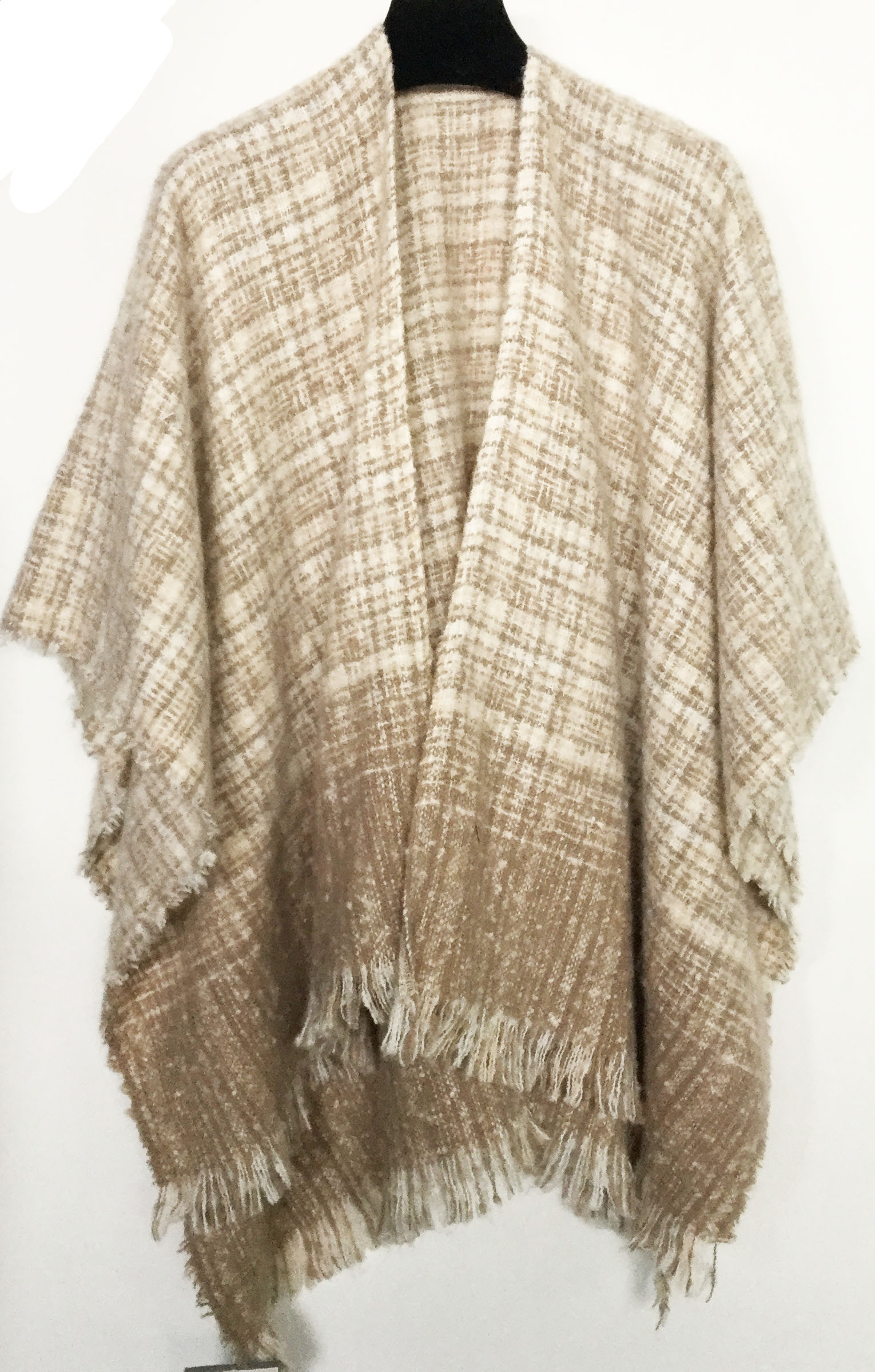  cape coat winter plaid women poncho wraps check top cashmere acrylic shawls