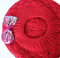 Lady Fashion Winter Hat Acrylic Beret Hat Custom Knit Beret with Sequin Bowknot