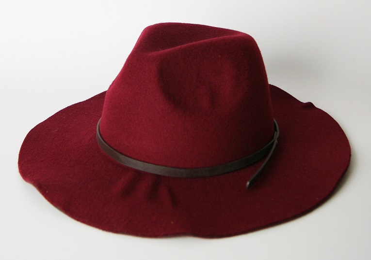 Women Wool Felt Hat Fashion Fedora Hat with Leather Band 