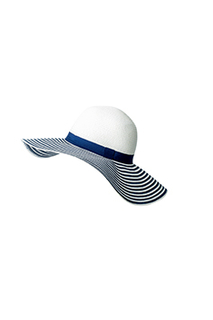 Wholesale Bulk Black White Striped Women Big Wide Brim Beachwear Straw Hats For Decorate